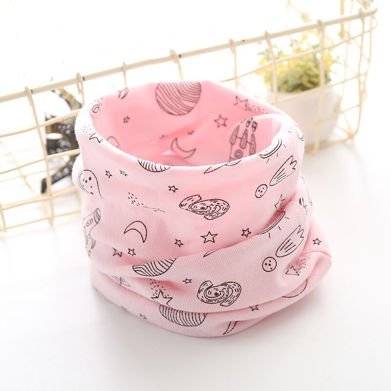 Katoenen Baby Sjaal Baby Slabbetjes Voor Jongens Meisjes Burp Doeken Baberos Lovely Kids Kragen O Ring Halsdoek: pink ufo