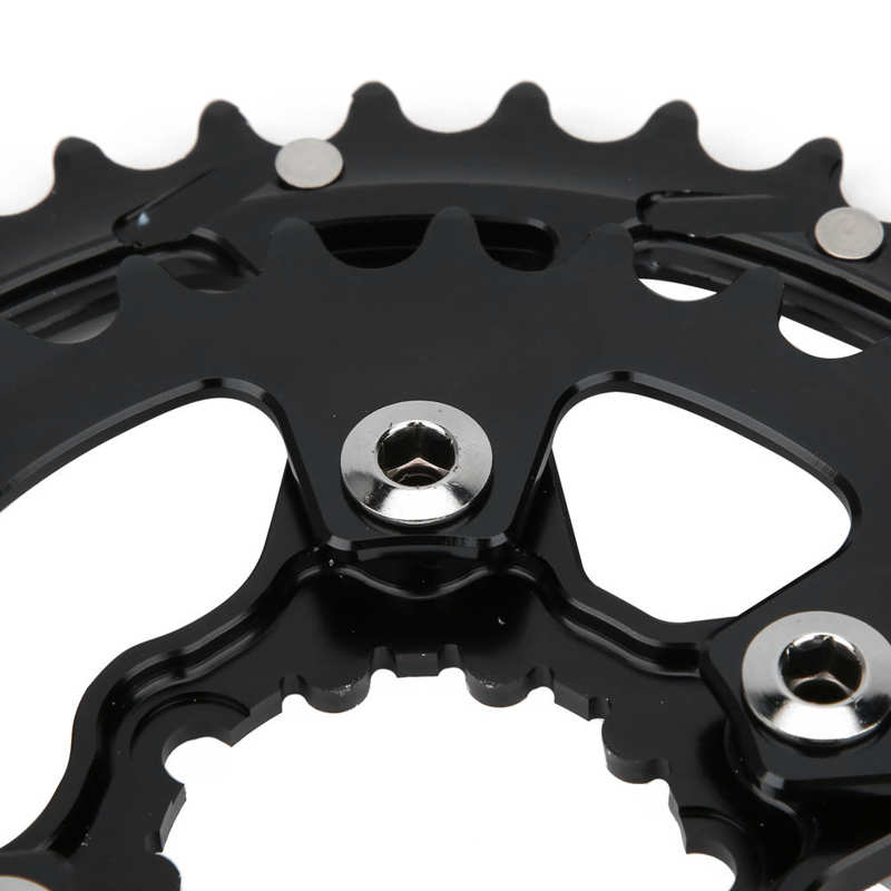 Bicycle Crankset GXP Direct Install Double-disc Mountain Bike 38-28T Speed Change Disk Crankset Chainrings Bicycle Chainring