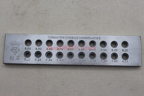 Tungsten Carbide Wire Drawplate for Jewelry Making Round Shape Drawplate: 7.1-9.0mm