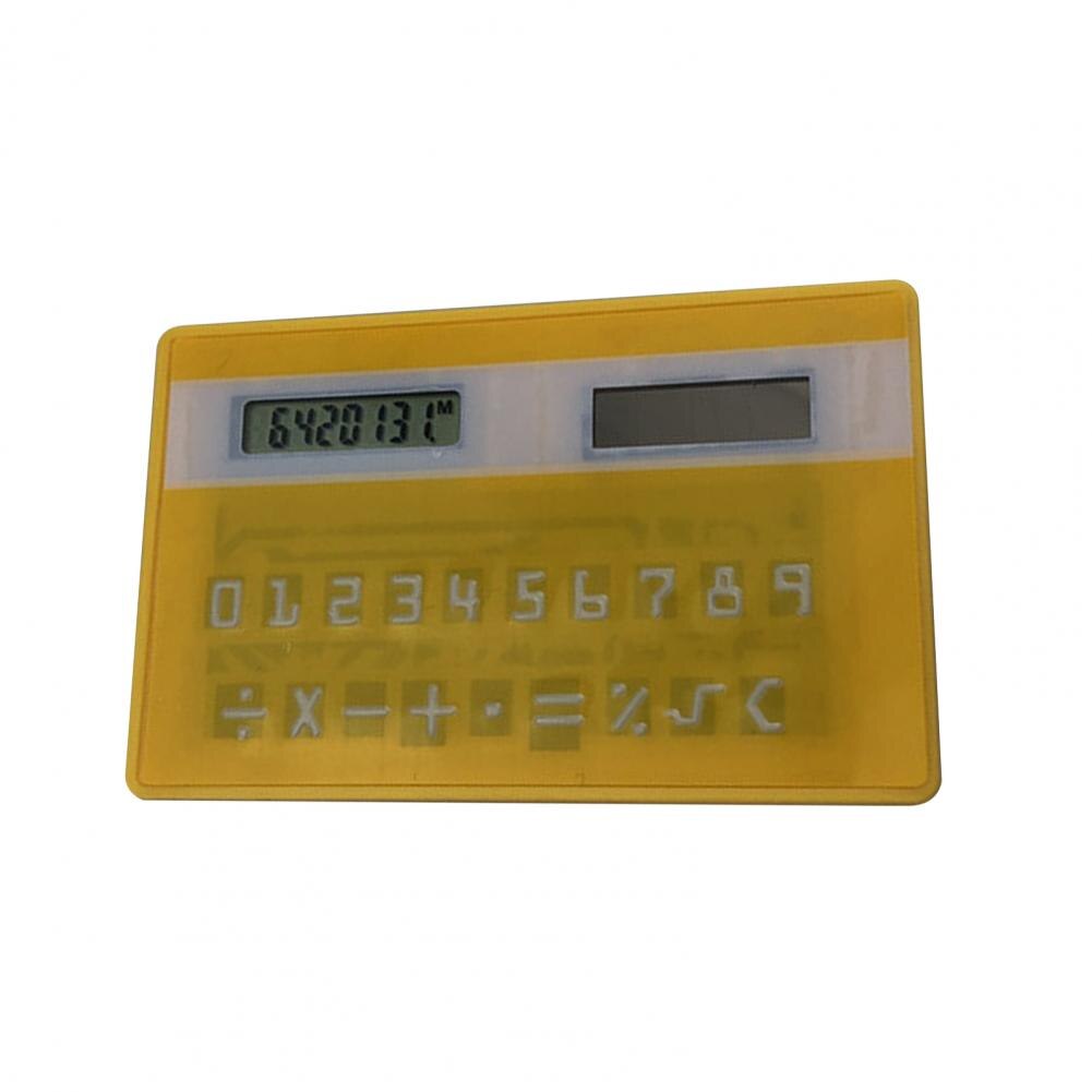 Clear Screen Impact Resistant LCD Screen Student Calculator for Travel:  Yellow