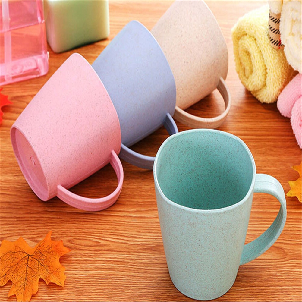 Taza de cepillo de dientes de , 1 pieza, juegos de baño no resistentes al calor, cepillo de dientes cómodo, sensación de paja de trigo, taza de taza para lavar, taza para gárgaras