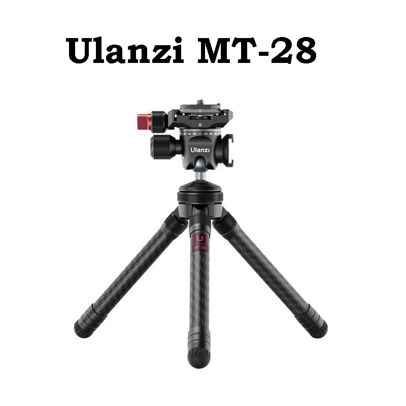 Ulanzi MT-28 Statief Uitschuifbare Voor Dslr Smartphone Slr Camera Vlog Panoramisch Balhoofd Statiefkop Met Koud Schoen Koolstofvezel