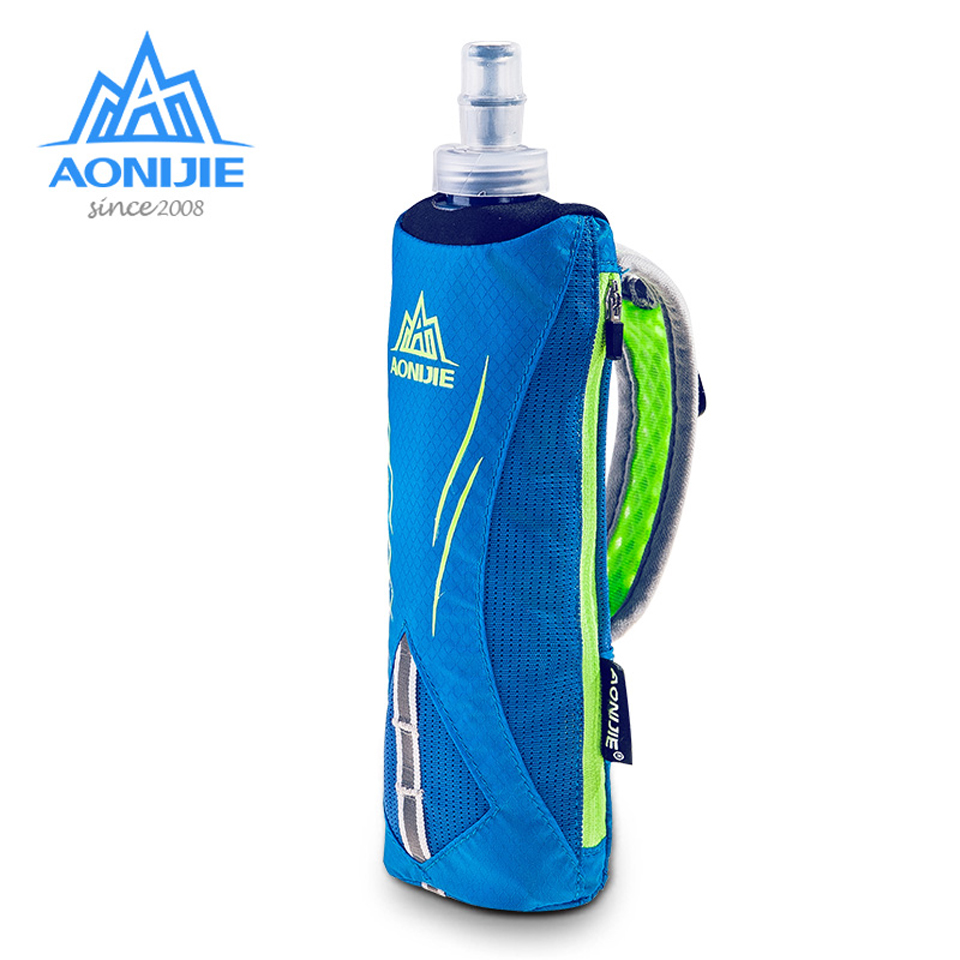 Aonijie waterdichte handzame sportketel voor buiten, marathonlooptelefoontas voor 5.5 inch telefoon, /500ml zachte waterflesjes