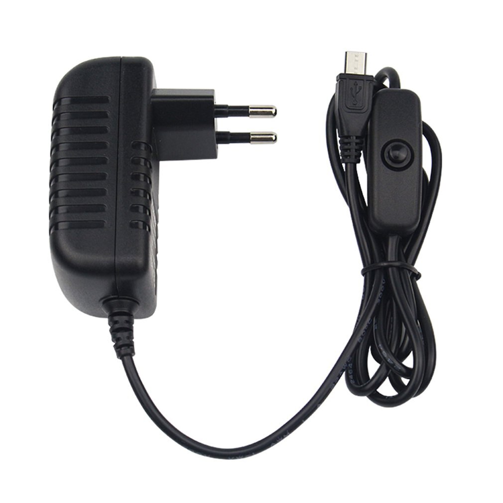 5V 3A Power Supply Charger AC Adapter Micro USB Cable with Power On/Off Switch For Raspberry Pi 3 pi pro Model B B+ Plus