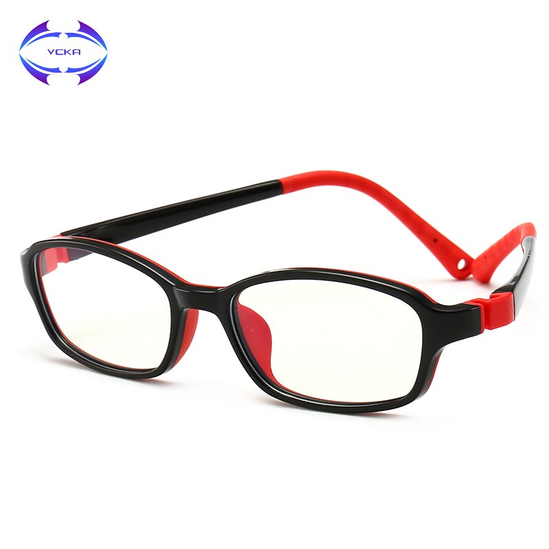 Vcka børn anti-blå lys briller ramme  tr90 computer pige spil beskyttelsesbriller dreng silikone børn ultralette briller