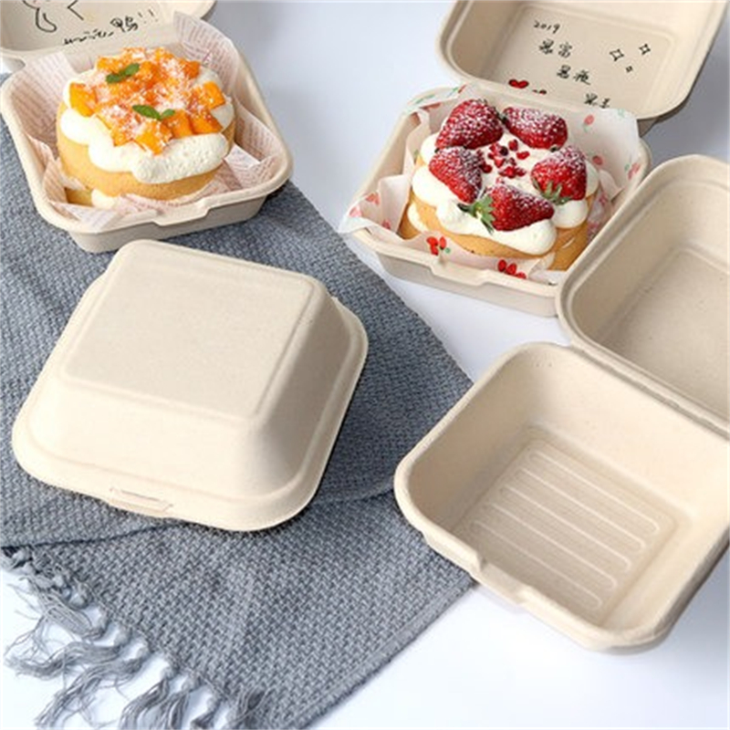 50Pcs Reusable Bento Box Food Containers Eco-Friendly Fruit Hamburger Dessert Cake Bento Box Microwavable Portable Lunch Boxes