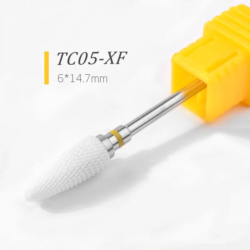 Brocas de cerámica para uñas, fresa, Lima, lima de uñas, cabeza de molienda, pulidor eléctrico de pedicura, pulidor de manicura, cutícula, herramientas de Arte de uñas limpias: Gris oscuro
