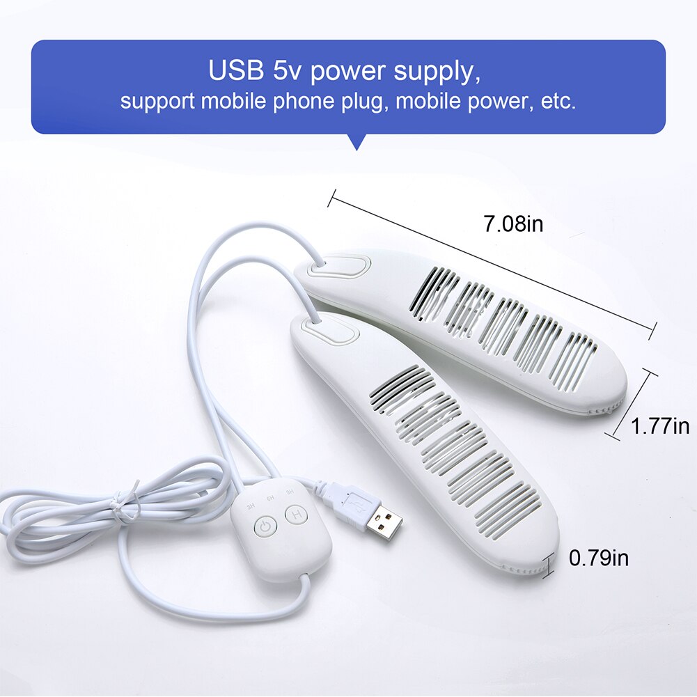 Wear Resistant Timing Smart Dehumidifying Shoes Dryer Deodorant Heating Thermostatic USB Powered Portable Foot Warmer Electric
