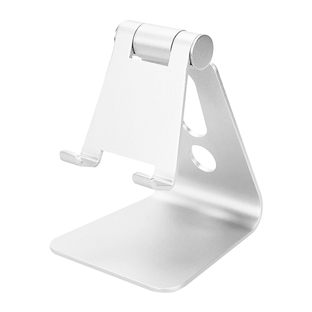 Universal Tablet Houder Mobiele Gsm Stands Aluminium Legering Beugel Ondersteuning Voor Ipad: Zilver