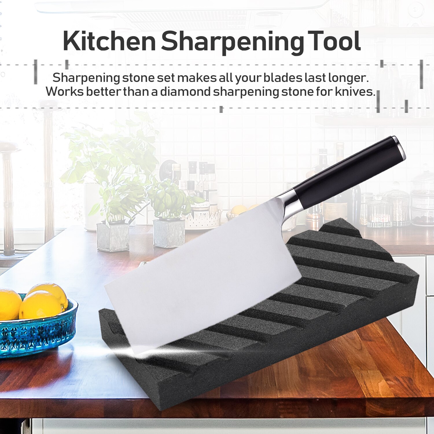 320 # Slijpstenen Slijpen Black Carbide Lappen Slijpsteen Whetstone Cutter Slijpen Tool Voor Keuken Scharen