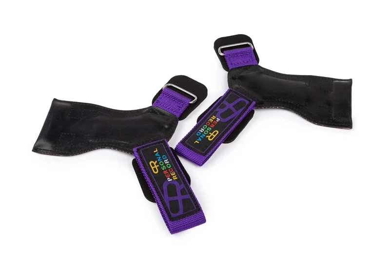 Fitness handschuhe Fitness Studio Powerlifting Gewichtheben Handfläche Handgelenks chutz ziehen-hoch Kreuzheben Crossfit Anti-Rutsch-Hände tütz handschuh: Lila