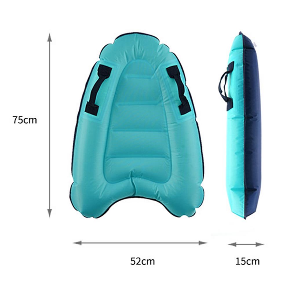 Outdoor Inflatable Surfboard Solid Color Buoy Kickboard Kids Safe Sea Beach Surfing Board: Default Title