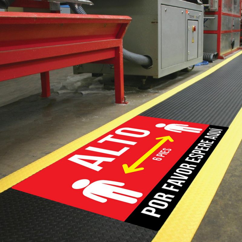Social Distancing Stickers 45 * 30cm Social Isolation Floor Decals-Safety Floor Sign Mark-Keep 6 Feet Away-Non-Slip Sticker