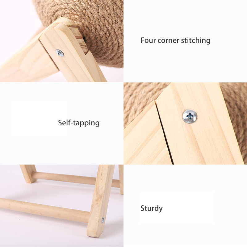 Kat Speelgoed Kitten Scratcher Bal Huisdier Interactieve Speelgoed Met Sisal Touw Bal Houten Kat Klimmen Fram Voor Indoor Pet Accessoires