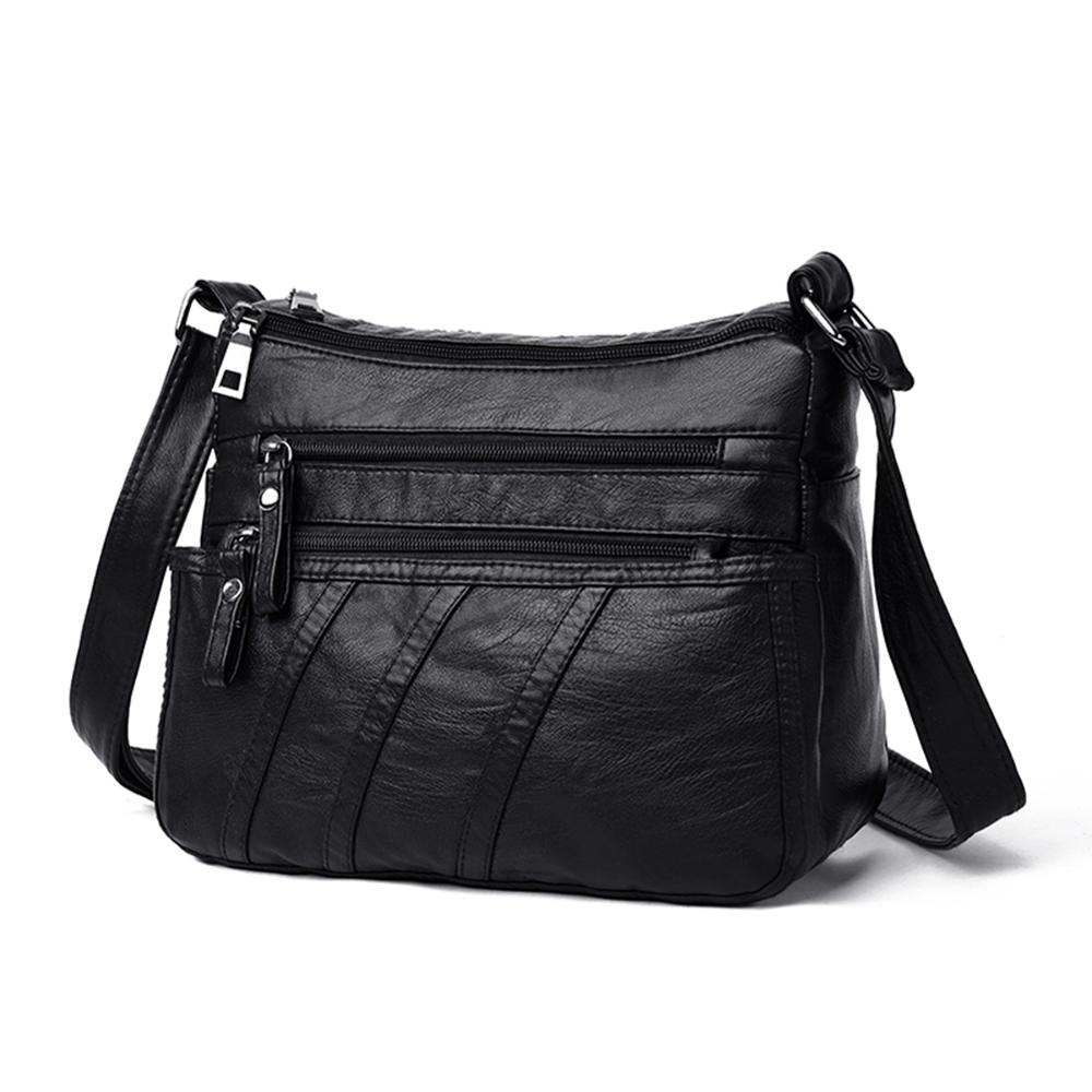 Bolsa de hombro estampada con flores para mujer, bolso cruzado de cuero de , bandolera de viaje de gran capacidad,: D