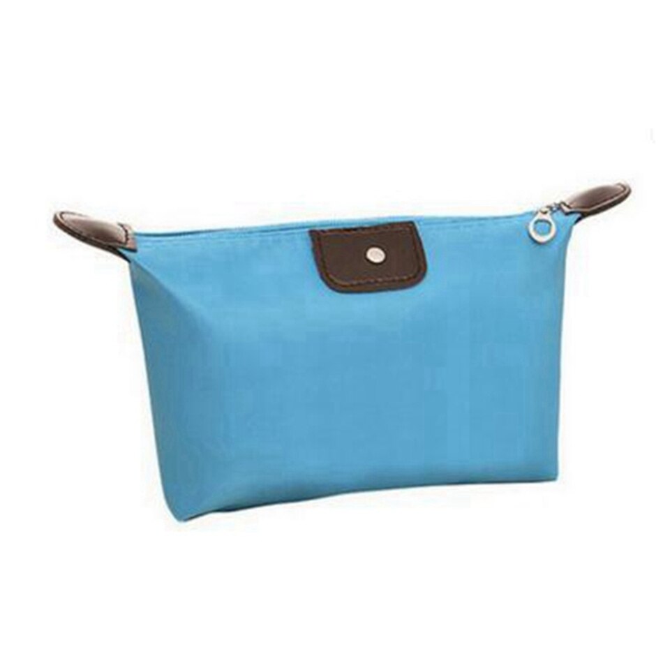 10 Color Dumpling Makeup Bag Solid Color Polyester Cosmetic Bag Around Soft Portable Korean Version Make Up Bag: 10