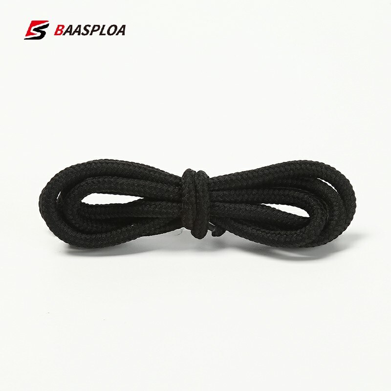 Cordones redondos para zapatos Unisex, cordones largos para botas, zapatillas, varios colores, 1 par: Negro