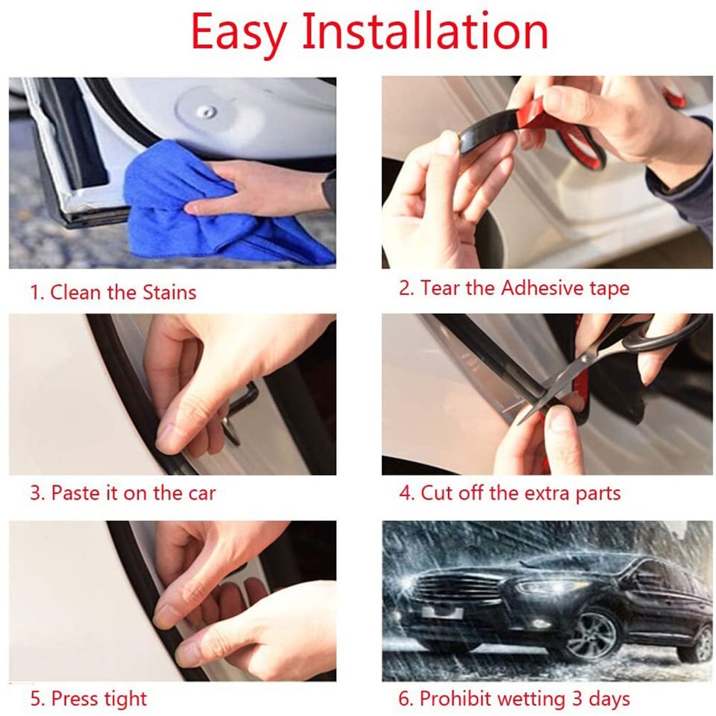 Autodeur Rubberen Afdichting Strips Z Vormige Trim Geluidsisolatie Epdm Tochtstrip Z Type Rubber Afdichting Voor Auto Interne Accessoires