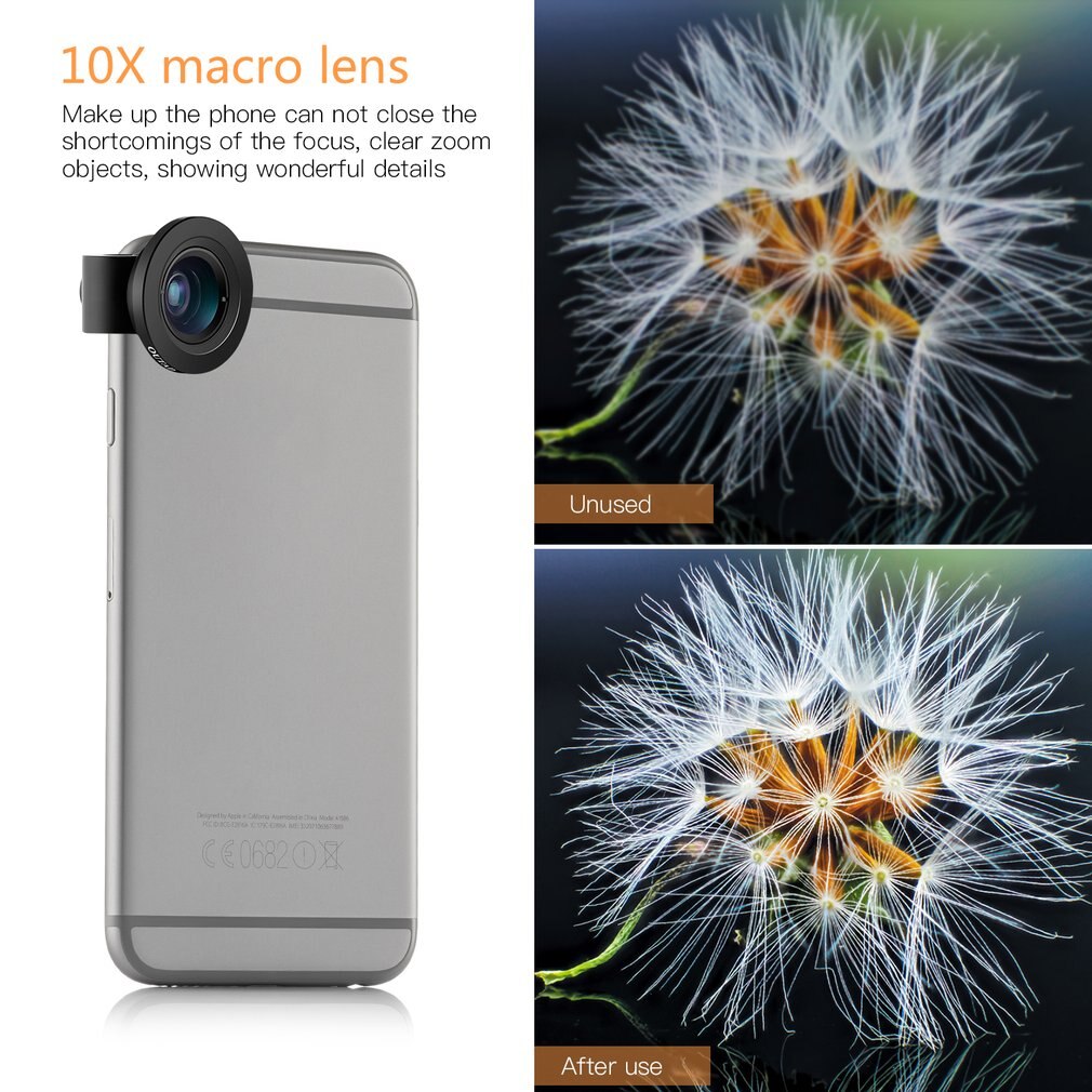 OUTAD 120 Gradi Grandangolare/Micro Lens 2 in 1 per il Clip-on Lenti Della Fotocamera Del Telefono Cellulare Kit per Samsung Per Smartphone Android