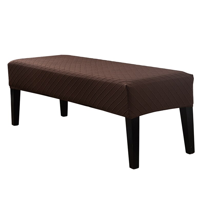 Coprigambe lungo Jacquard universale coprigambe per pianoforte in Spandex elasticizzato coprigambe per poggiapiedi rettangolari in tinta unita tutto-compreso: caffè copertina