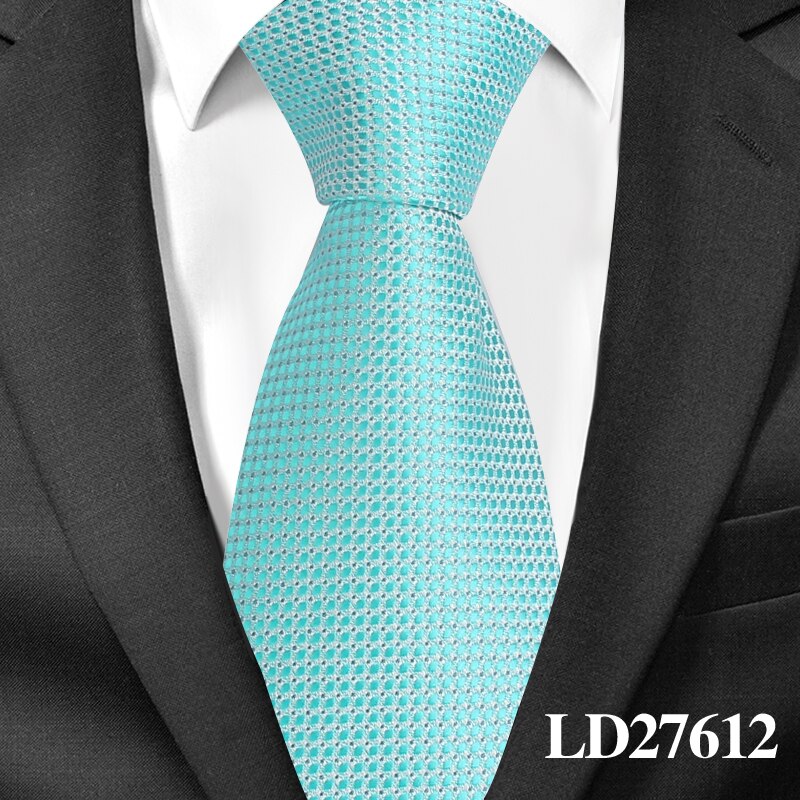 Mannen Stropdassen Mode Plaid Stropdassen Voor Wedding Zaken 8cm Widtch Classic Stropdas JACQUARD GEWEVEN Bruidegom Stropdas Voor Mannen Das