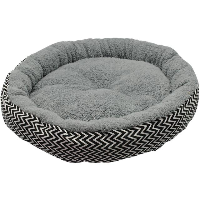 Varm kat seng hus rund seng foderbar hund liggeunderlag rede kennel kæledyr pude hvalp rede skal gemmer sig burgerbolle til vinter: Grå / 45 x 10cm