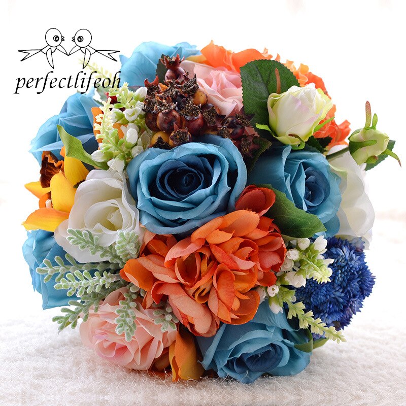 perfectlifeoh Artificial Bridal Bouquet Wedding Bouquets Brides Wedding