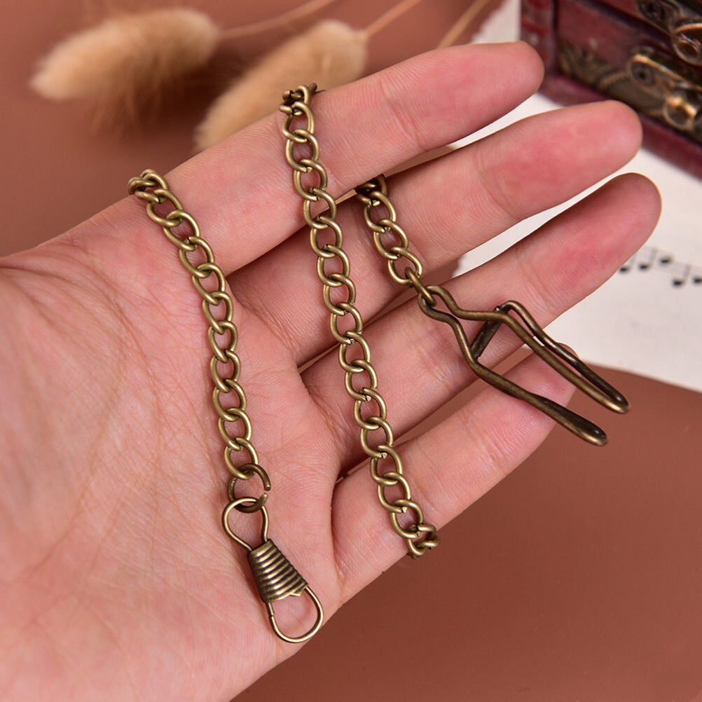 Horloge Kettingen Ketting Voor Antieke Quartz Vintage Zakhorloge Brons Lichtmetalen Pocket