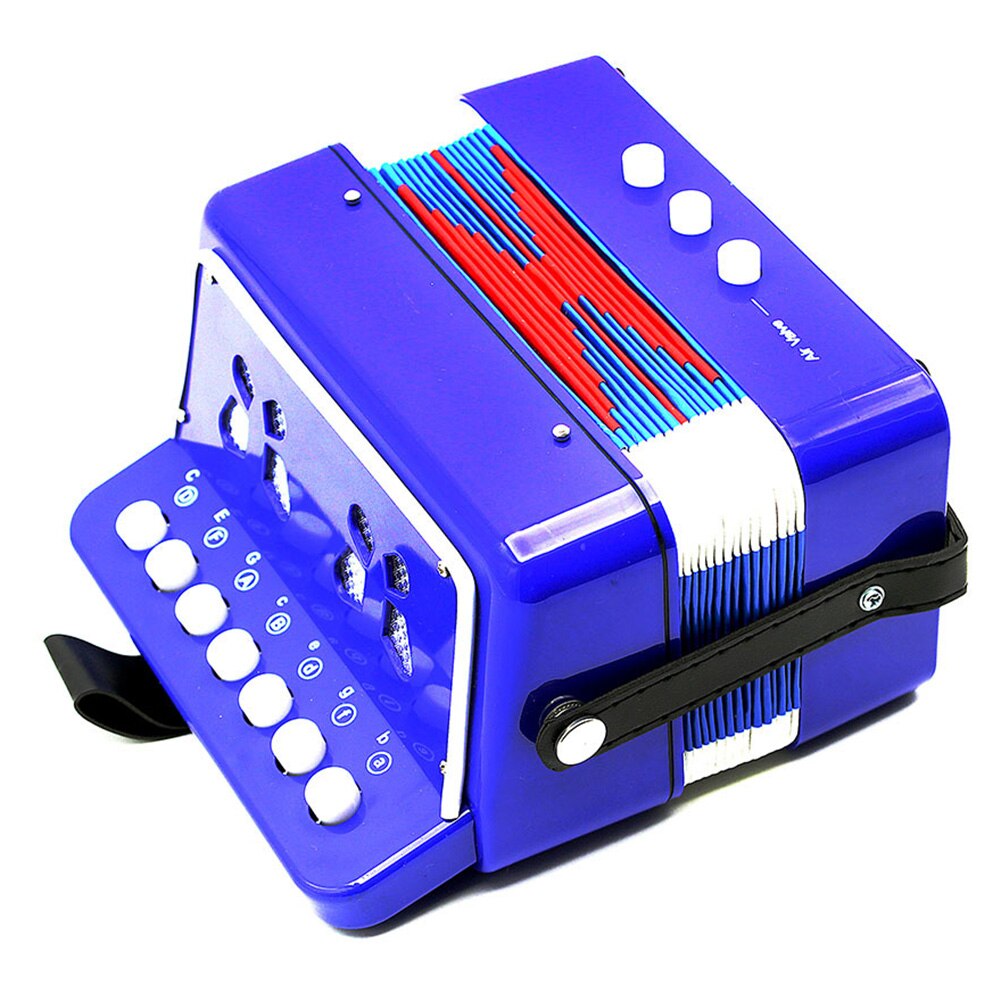 Instrumento Musical de juguete educativo para niños, con acordeón y 3 botones de 7 teclas, Puzzle en acordeón, Piano para practicar acordeón