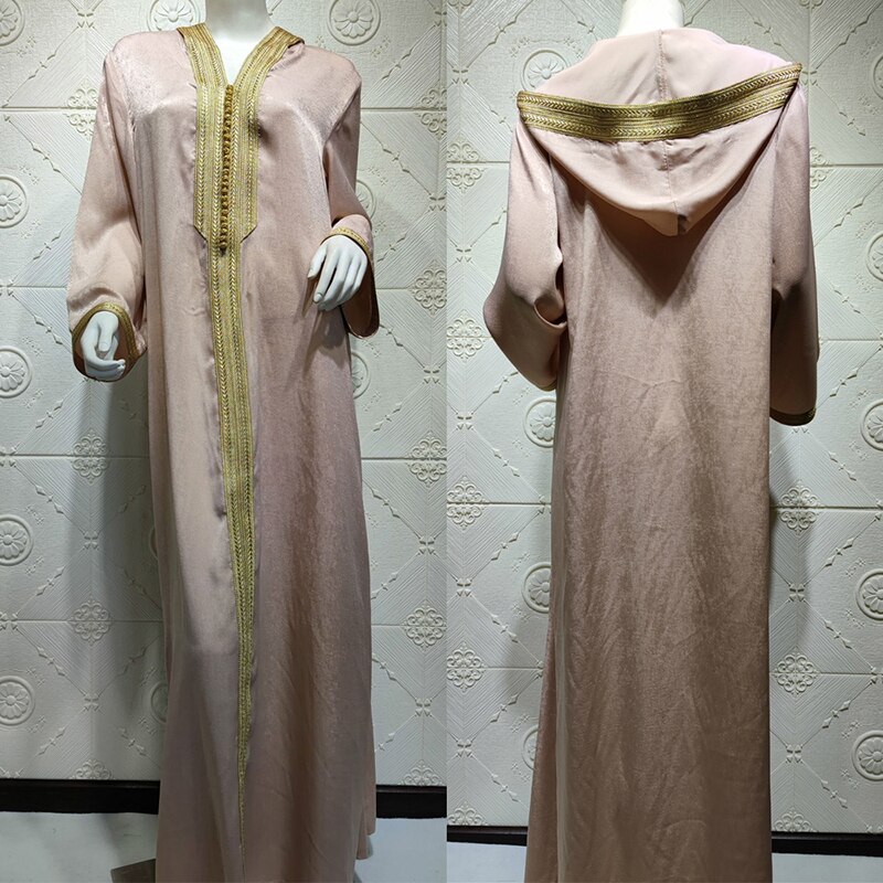 Dubai arabialainen muslimi abaya syksy talvi flanellimekko naisille marokkolainen kaftan -hupullinen turkki turkkilainen islamilainen jalabiya: S