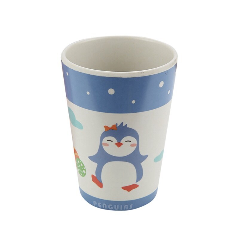 Taza de agua para niños, tazas de fibra de bambú para protección del medio ambiente para bebés, taza antideslizante con estampado de dibujos animados: 6