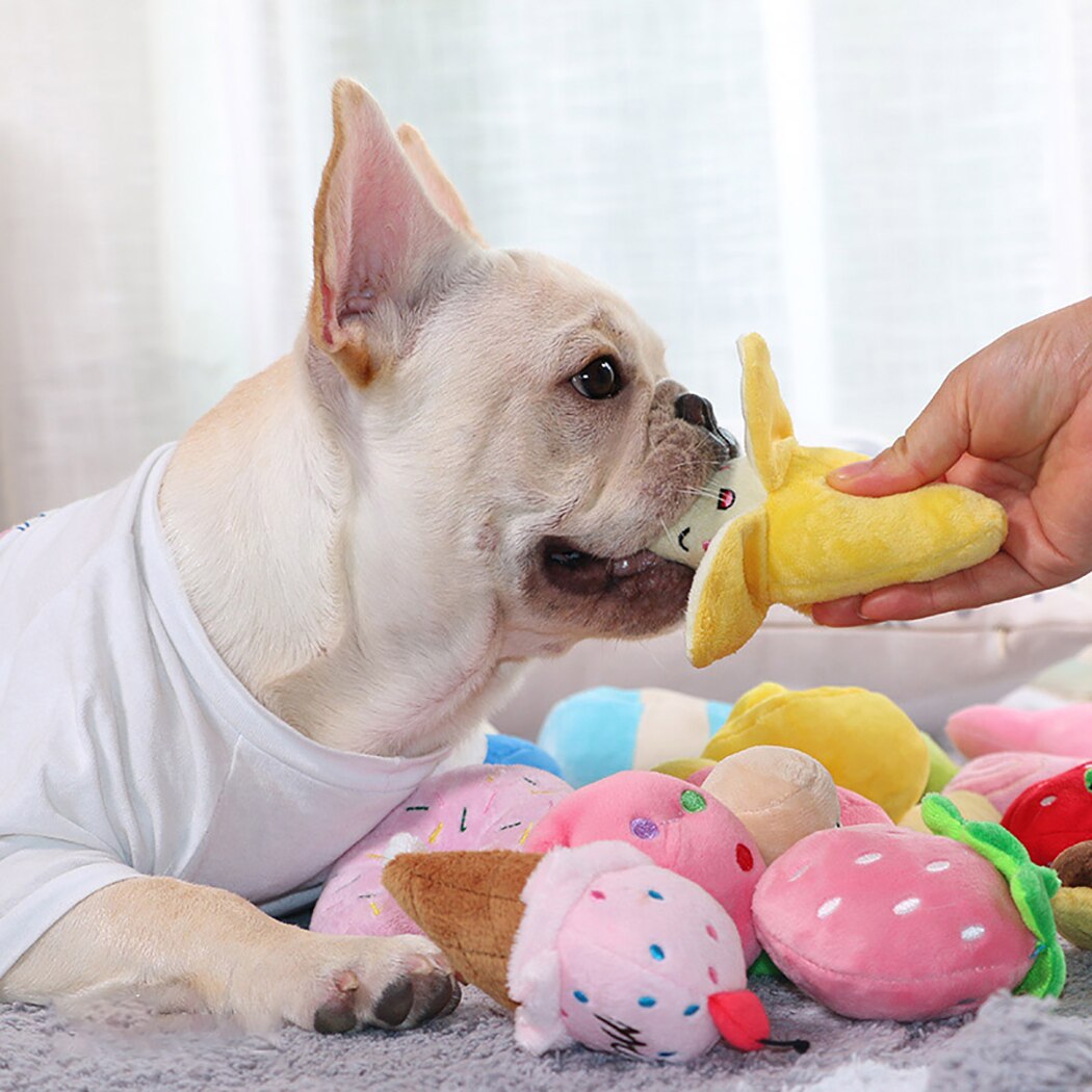 020-2 Fleece Chew Play Speelgoed Huisdier Piepende Puppy Chew Piepend Quack Sound Pop Speelgoed Creatieve Simulatie Donut Huisdier levert Hond Speelgoed