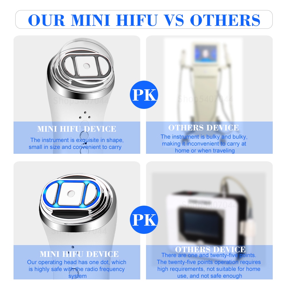 Ultrasonic Mini HIFU RF Radio Frequency Massager For Face Anti Wrinkle Facial Lifting Machine Skin Tightening Beauty Devices