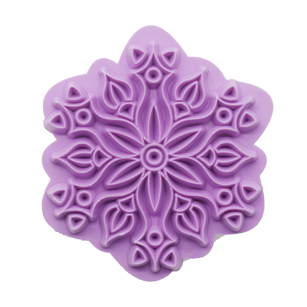 Matrice de gaufrage de motif de Mandala dentelle, matrice de gaufrage en plastique, Sculpture en argile polymère, tampon de Texture en argile, outils de pointage de Mandala 5 pièces/ensemble
