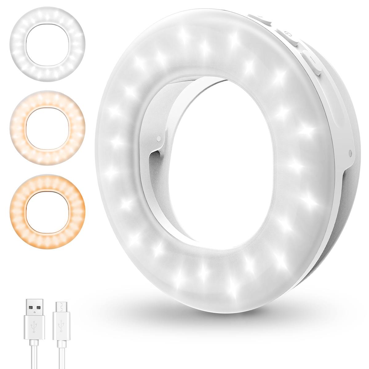 Usb Charge 48 Led Selfie Ring Licht Mini Cirkel Mobiele Telefoon Lens Make Vullen Licht Laptop Camera Voor Smart Phone fotografie