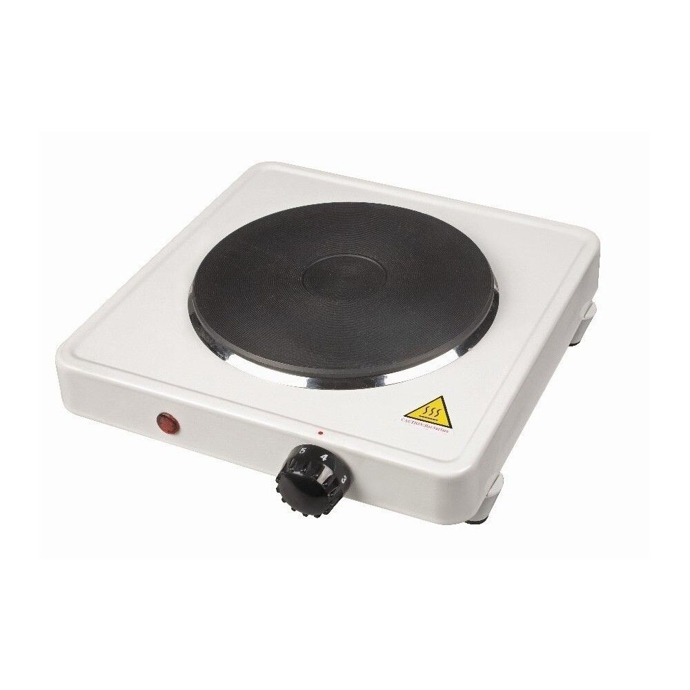Mini cocina eléctrica, 500W, placa de hierro fundido ajustable, camping, viaje, 108 mm
