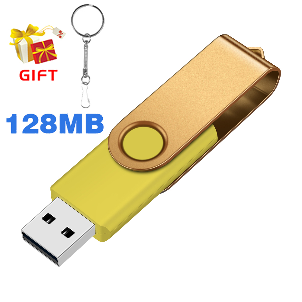 Kleine capaciteit 128 MB USB-flashdrive Pendrive Memory Stick 128 M Pen Drive Gb USB Stick: Geel