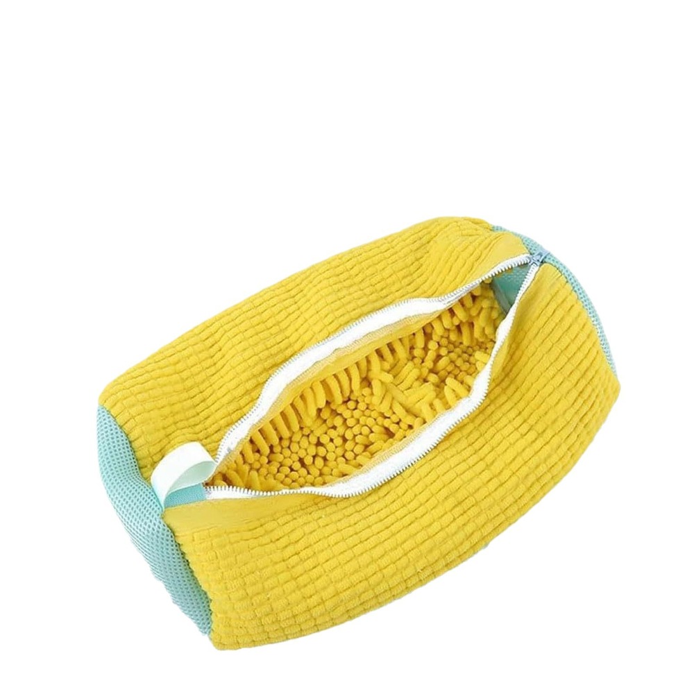 Chenille Shoe Wash Bag - Machine Washable Laundry Bag for Shoes, Anti-Scratch Protection Mesh Bag for Footwear Care