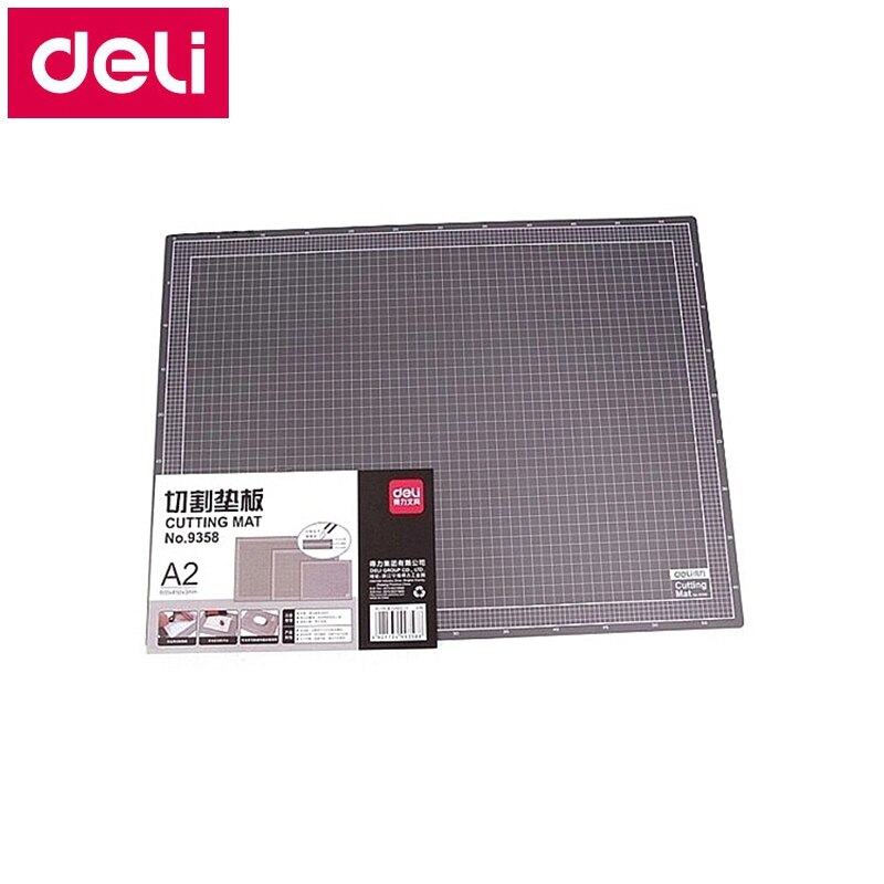 Deli 9358 A2 Paper Cutting Mat PVC self-healing cutting mat plate 450x600x3mm