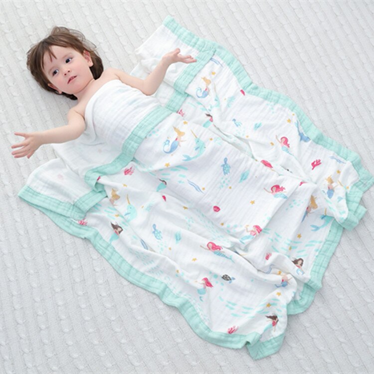 4 lager bambu muslin träd baby muslin filt vattenmelon täcke swaddle bättre än anais baby/bambu filt spädbarnssjal