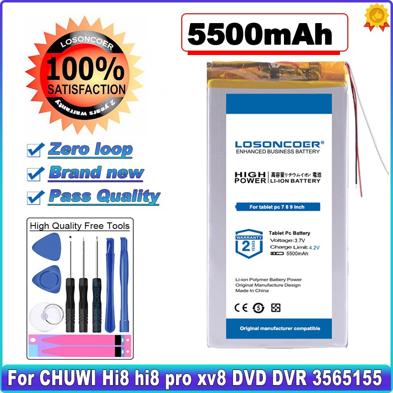 13000mAh Battery For Chuwi Hi9 Pro , Hi9 Air CWI546 ,Hi8 / Hi8 Pro,Xv8 for Ainol NOVO 7 ,Hi10 Pro ,Hi10 X ,Hi12 HI10 Plus 3 Wire: Hi8 Hi8 Pro NOVO 7