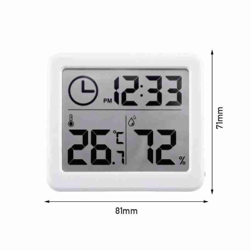 Digital Thermometer Clock Electronic Digital Digital Hygrometer Temperature Meter Thermometer Lcd Indoor Humidity E4h6