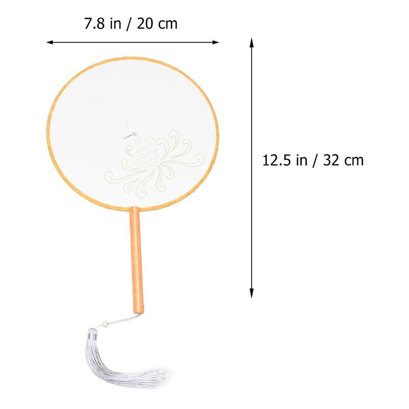 Embroidery Silk Fan Kit Chinese Fan Making Materials Handmade Crafts DIY Supplies for Beginners Adults (Chrysanthemum)