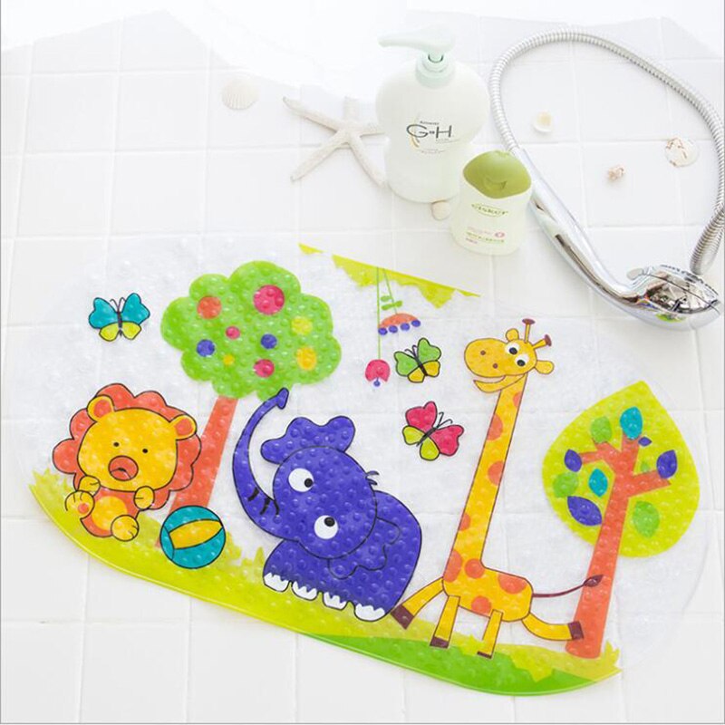 Antislip Badmat Cartoon Dierlijke Vorm Pvc Heldere Fancy Cartoon Gedrukt Badmatten Met Zuignap Voor Kinderen bad Mat: 6