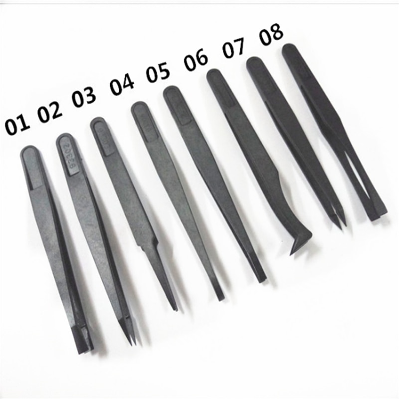 UANME 8 sztuk/zestaw antystatyczne szczypce z tworzywa sztucznego odporne na ciepło ESD bezpieczne narzędzie robić otwierania zestawy robić telefonów komórkowych tabletki zestaw narzędzi robić naprawy