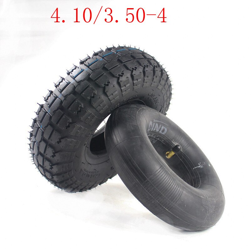 Good 4.10/3.50-4 Inner Outer Tyre 410/350-4 Pneumatic Wheel Tire for Electric Scooter, Trolley Accessories: inner and outer tire