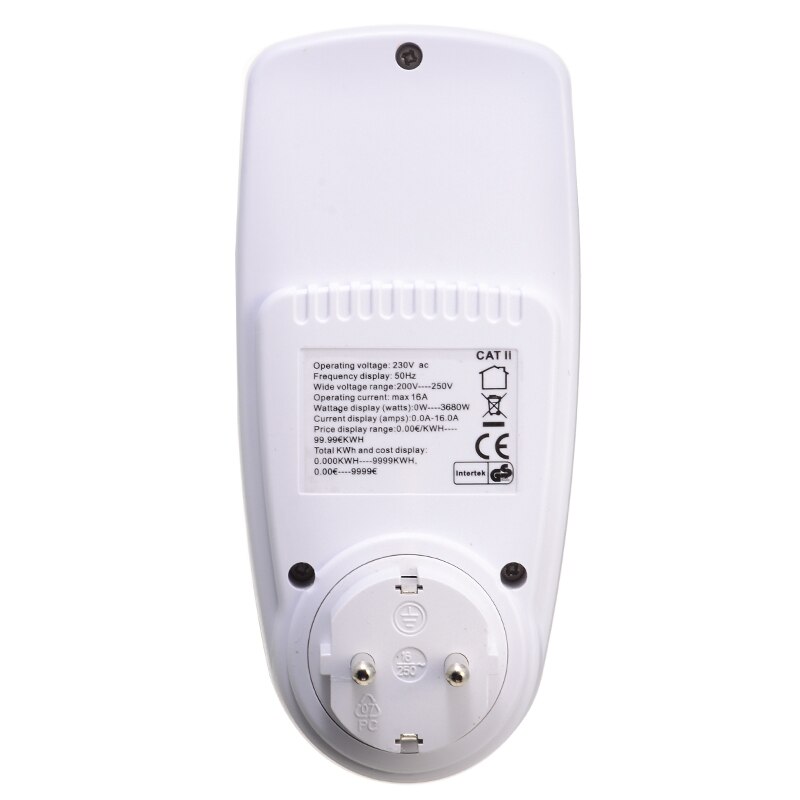 Digitale Lcd Energy Meter Wattmeter Wattage Elektriciteit Kwh Energiemeter Eu Plug Meten Outlet Power Analyzer 230V Ac