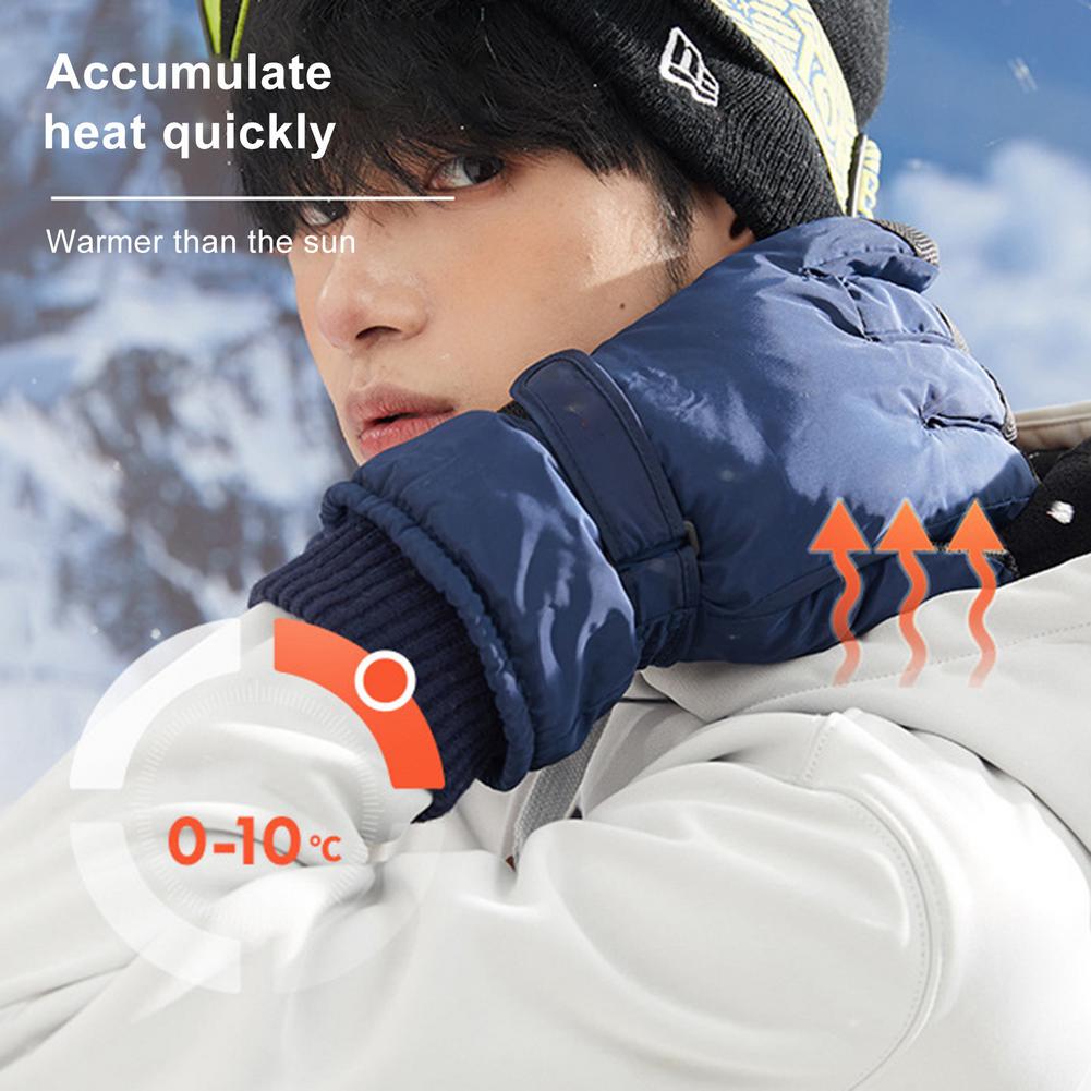 Inverno jogando com neve luvas de esqui masculino e feminino à prova dwaterproof água e equipamentos quentes motocicleta equitação luvas frias e congelantes