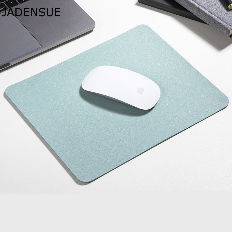 Lindo Mouse Pad de cuero de la PU de Color sólido Simple escritorio Mats impermeable de la Oficina alfombrilla de ratón para portátil Juegos de ordenador Deskpad