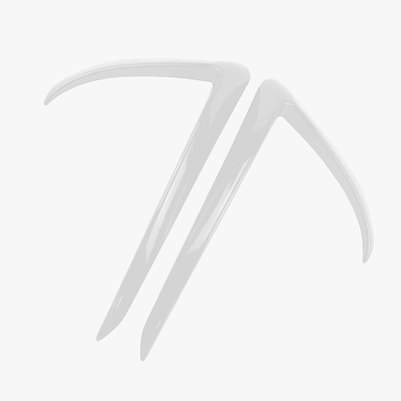 Front Blade Trim Voor Tesla Model 3 Abs Koolstofvezel Auto Styling Decor Modificatie Mistlicht Spoiler Light Blade -2022: White